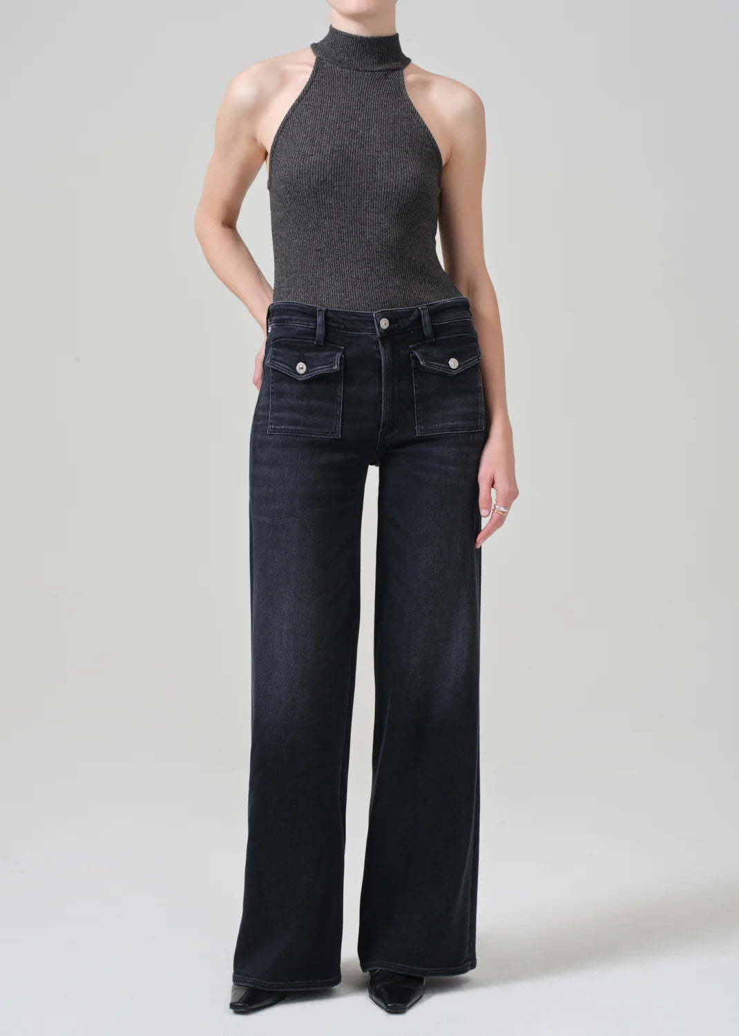 Relaxed Style Citizens of Humanity - Raven Patch Pocket Wide Leg