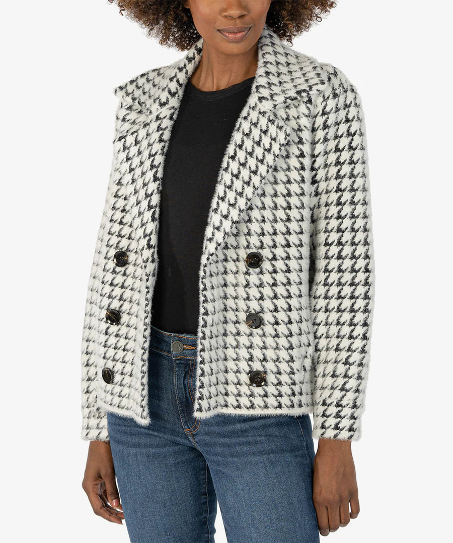 Unique Fashion Aaliyah Houndstooth Coat