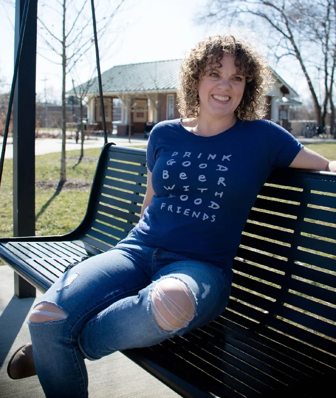 Sports And Leisure Good Beer Good Friends : women's tri-blend tee