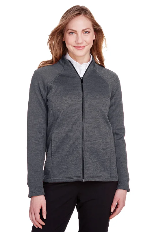 New Products North End Womens Flux 2.0 Fleece Water Resistant Full Zip Jacket - Heather Carbon Grey/Black