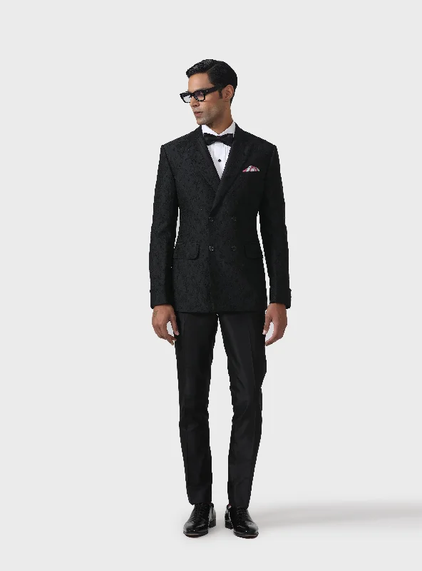 Casual Wear MIDNIGHT LACE ELEGANCE THE TUXEDO JACKET