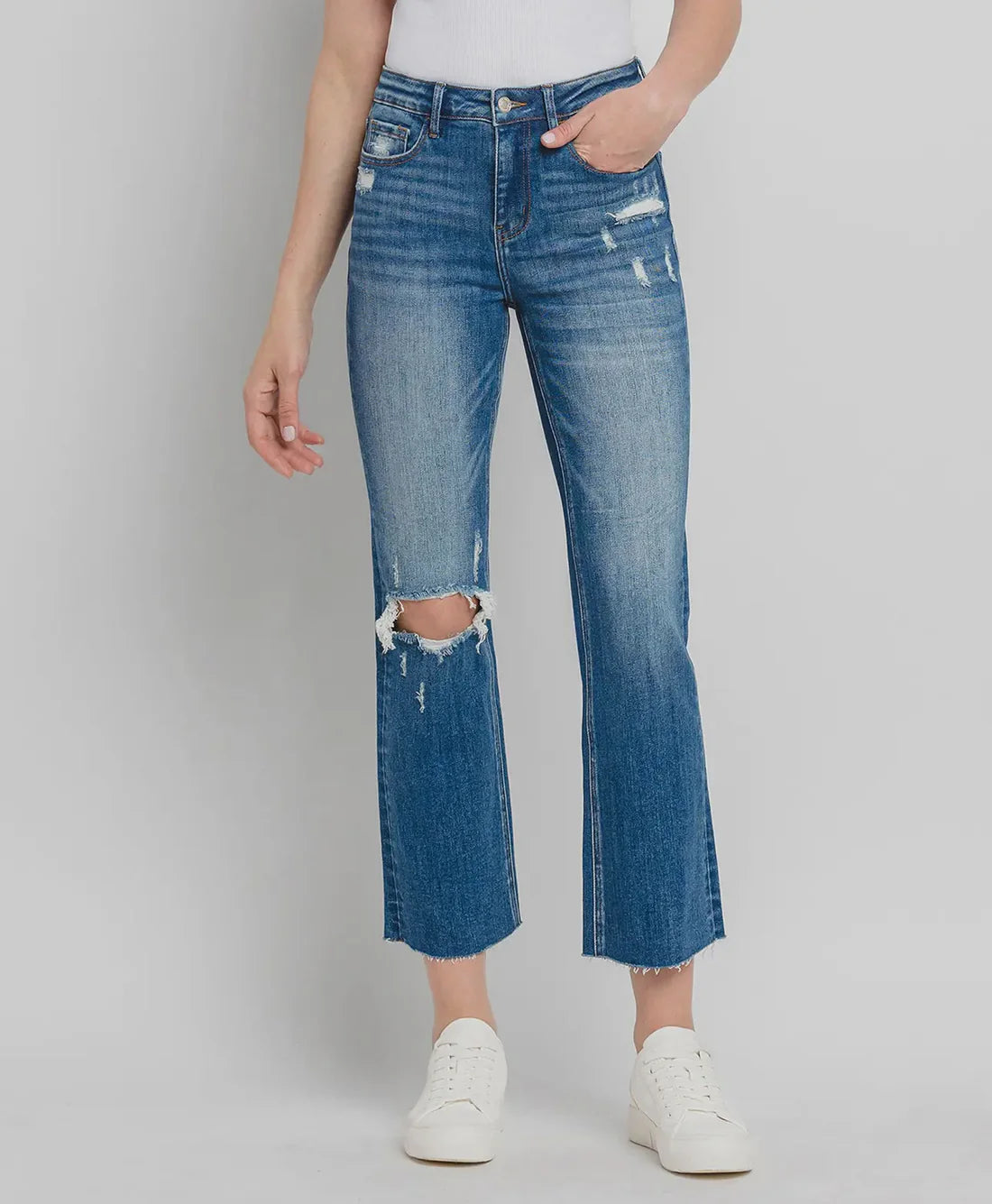 Celebrity Style Lovervet by Vervet High Rise Kick Flare Denim