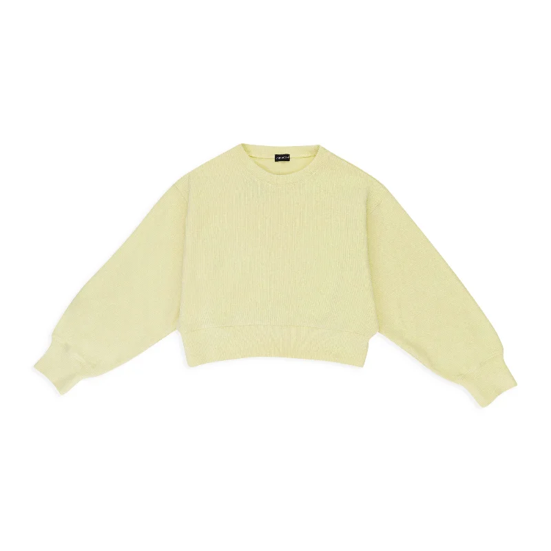 High-end Customization CALLIPYGIAN RIB PULLOVER BRIGHT YELLOW-GREEN SWEATER