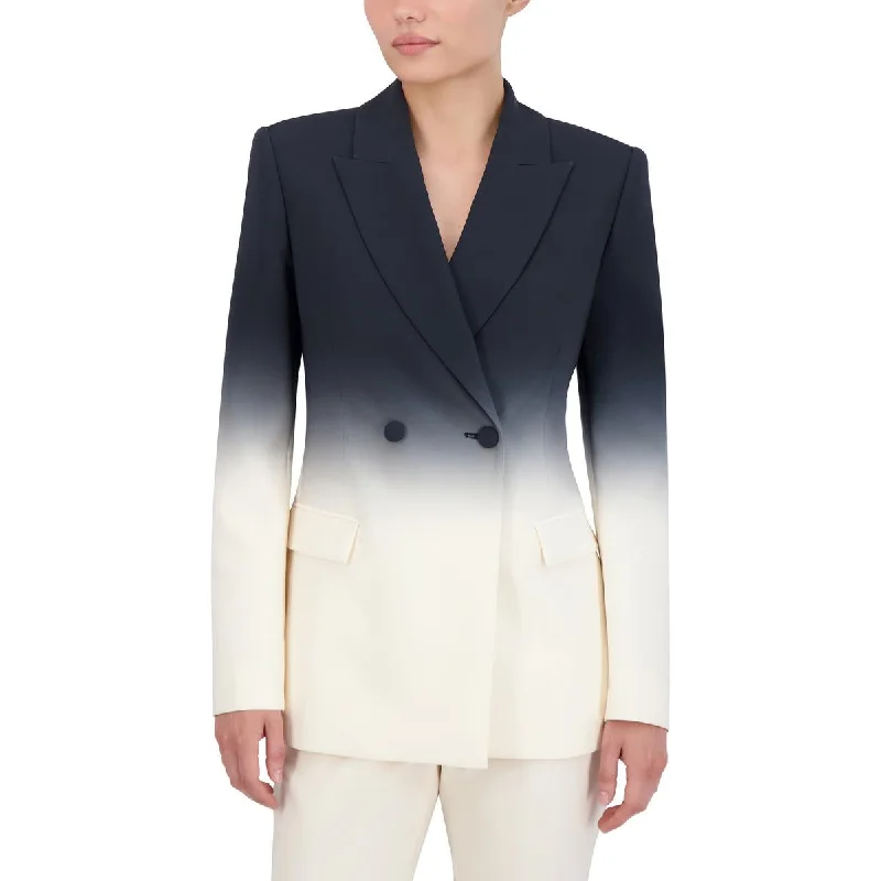 Practical Style Womens Ombre Dressy Double-Breasted Blazer