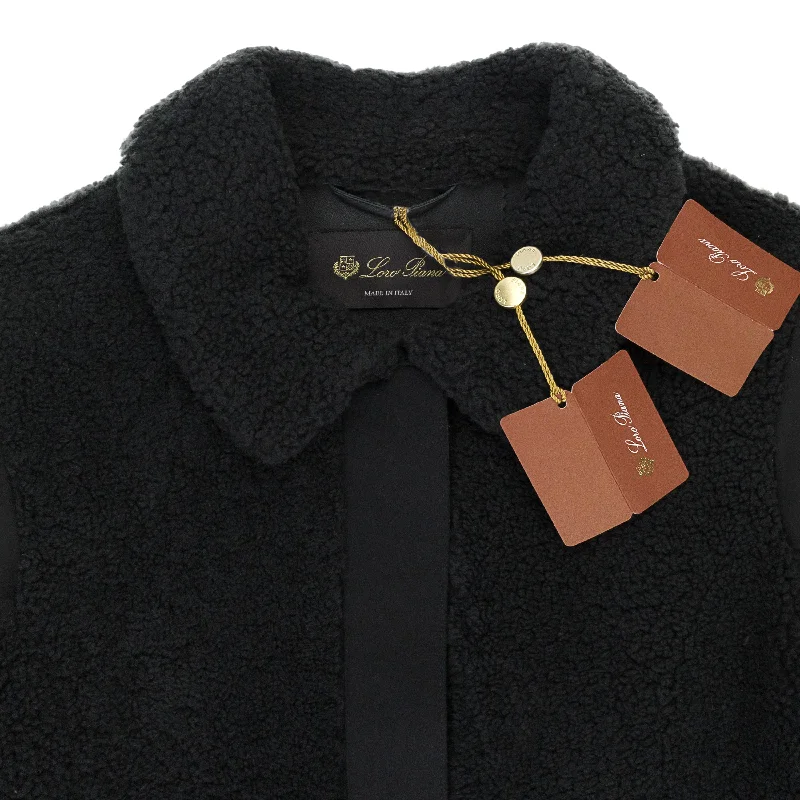 Modernism CAPP CARLOW CURLY SHEARLING BLACK COAT