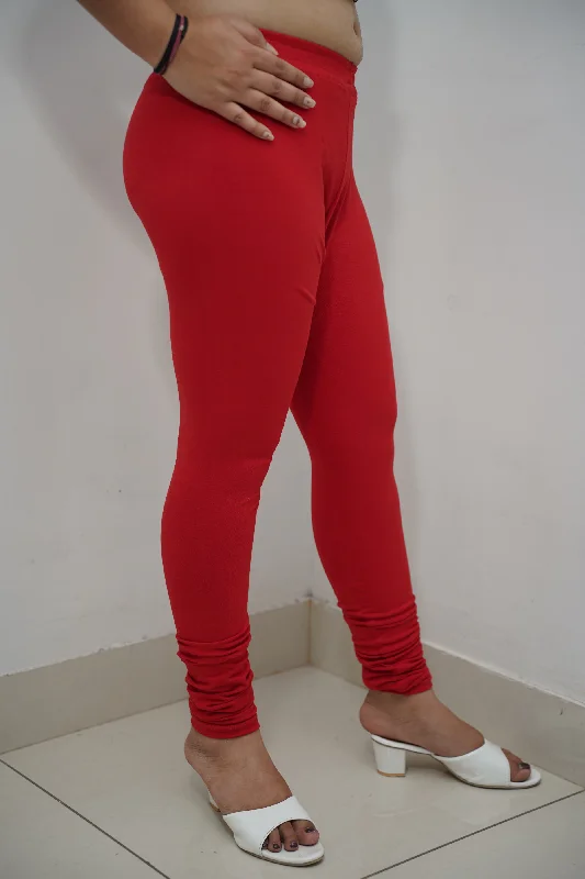 Editorial Design Red Cotton Legging