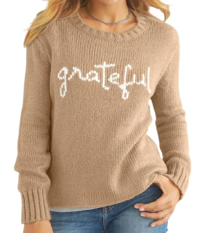 Comfortable Wear Grateful Sweater In Copper/pure Snow