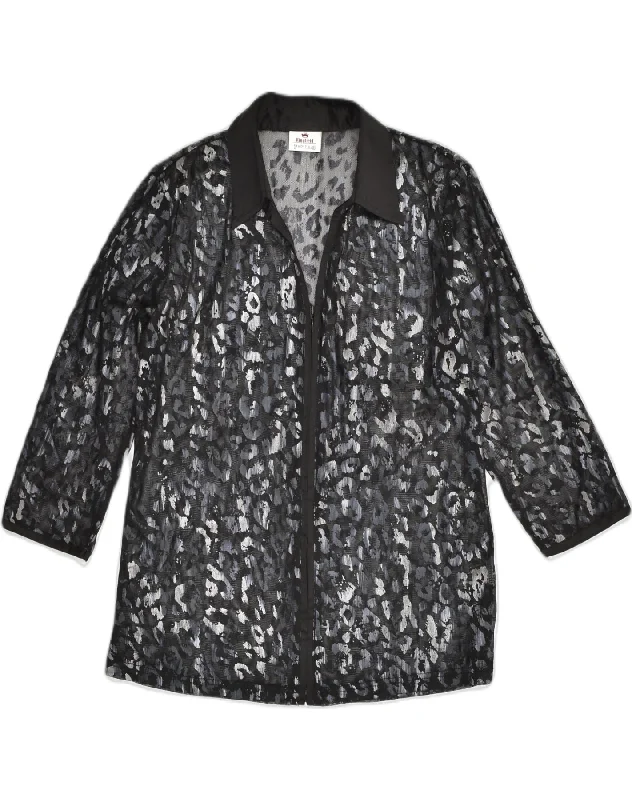 Fashion Expert KINGFIELD Womens Shirt Blouse EU 40 Medium Black Animal Print