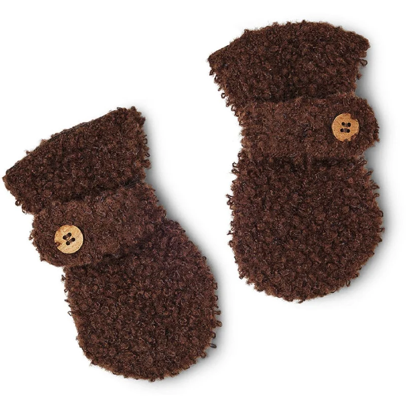 Minimal Classic Smallstuff Brown Mittens Bouclé Merino Wool