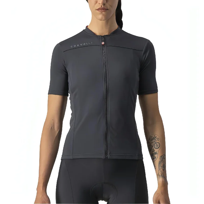 Exquisite Details Castelli Anima 3 Short Sleeve Womens Cycling Jersey - Black