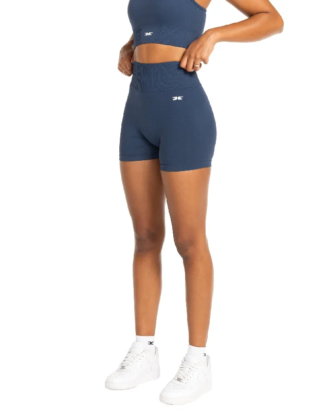 Integrated Design Elite Seamless V2 Shorts - Navy (Subtle Scrunch)