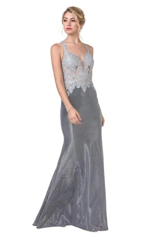 Fashion Expert Trevi Collection - L2374 Embroidered Sheath Evening Dress