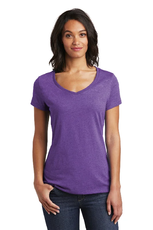 High-end Design District Womens Very Important Short Sleeve V-Neck T-Shirt - Heather Purple