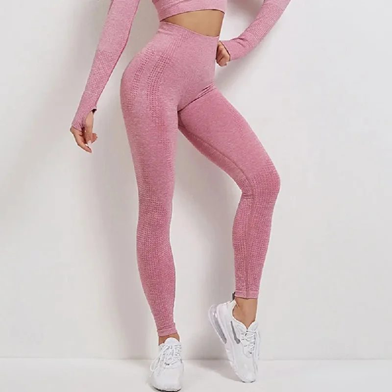 Goddess Outfit Seamless High Waist Yoga Pants with Energy Dotted Pattern