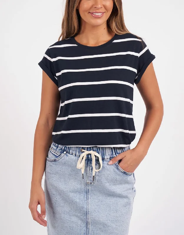 Casual Wear Manly Stripe Tee - Navy/White Stripe