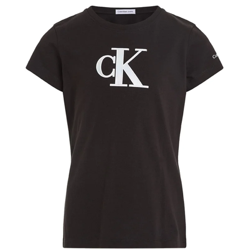 Integrated Design Calvin Klein Metallic Monogram Slim T-Shirt Ck Black