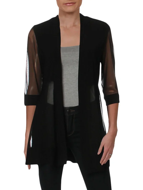 High-end Customization Petites Womens Mesh Sheer Jacket