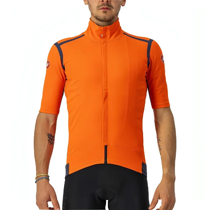 Fashion Pioneer Castelli Gabba ROS Short Sleeve Mens Cycling Jersey - Orange