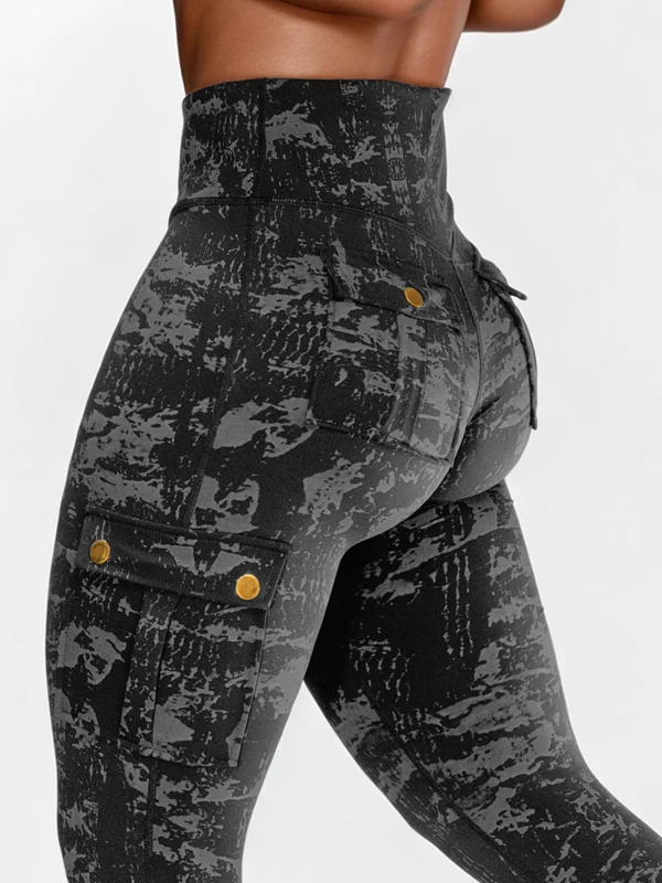 Body Design ZASUWA Female Unique Print Pocket Cargo Leggings