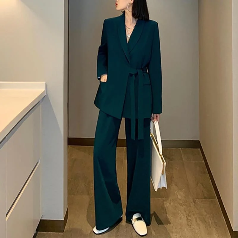 Tropical Style Korean Style Women Pantsuit