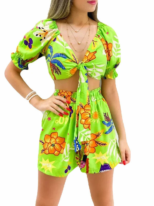 Cool Style Sexy Summer 2pcs Women Short Outsuits