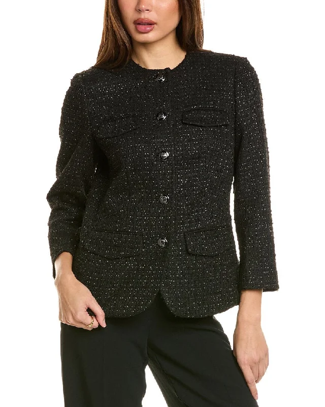 Classic Style Anne Klein Collarless Jacket