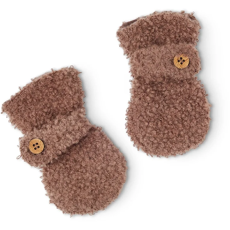 Fashion Wear Smallstuff Rose Brown Mittens Bouclé Merino Wool