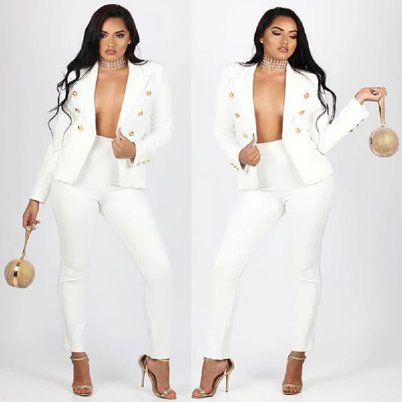 Must-have For Autumn And Winter Elegant Two Piece Women Pantsuit