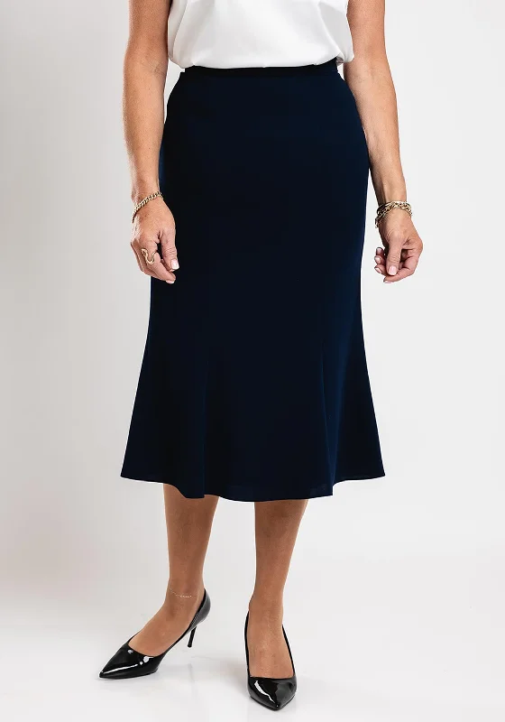 Soft Fashion Christina Felix Flared Midi Skirt, Navy