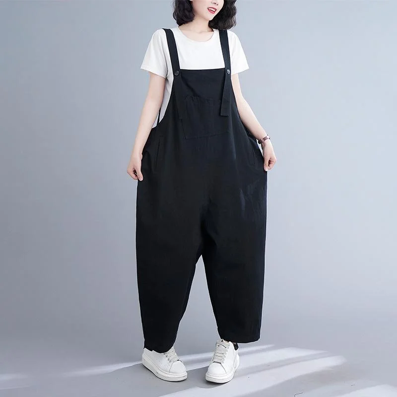 Modernism Summer Casual Loose Plus Sizes Jumpsuits