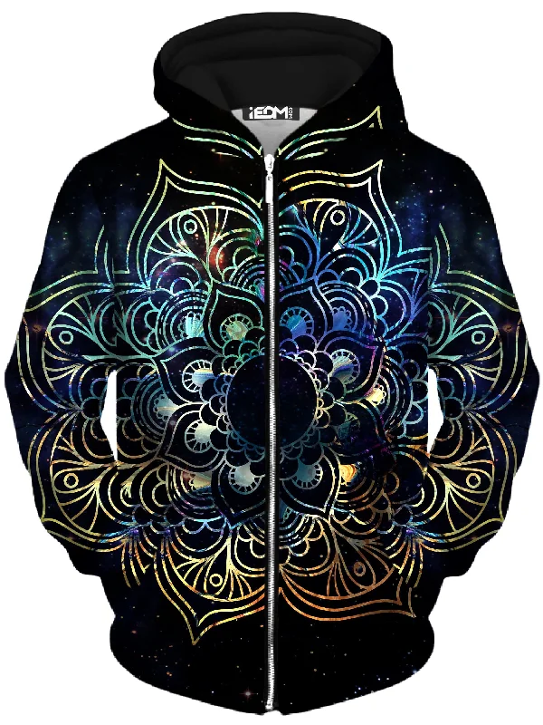 Design Trend Galaxy Mandala Unisex Zip-Up Hoodie