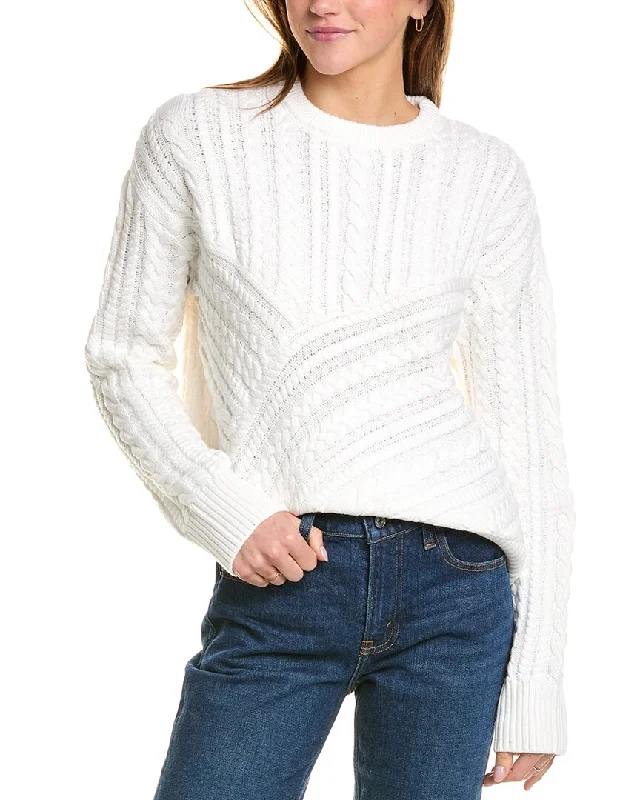 Must-have For Autumn And Winter Monrow Cable Knit Wool-Blend Sweater