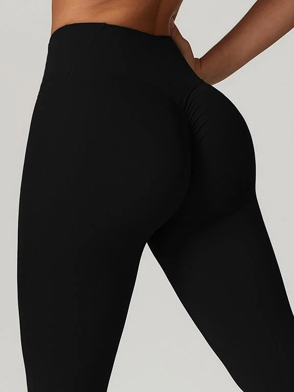 Fashionable Inner Wear ZASUWA Female High-waisted Hip-lift Quick Dry Elastic Tight Scrunch Bum Leggings