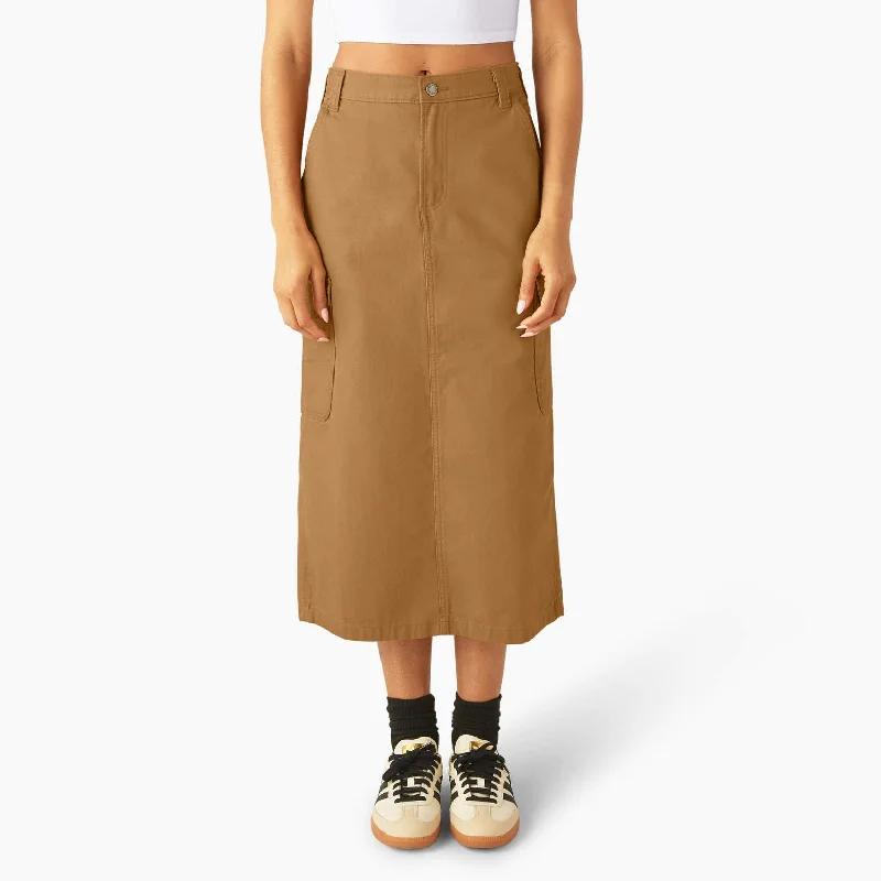 European Plan Dickies Women's Duck Canvas Cargo Midi Skirt