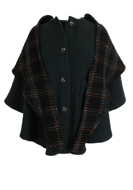 Fashionable And Fashionable Branigan Weavers One Size Tina Hooded Swing Cape, Killybegs Hunter