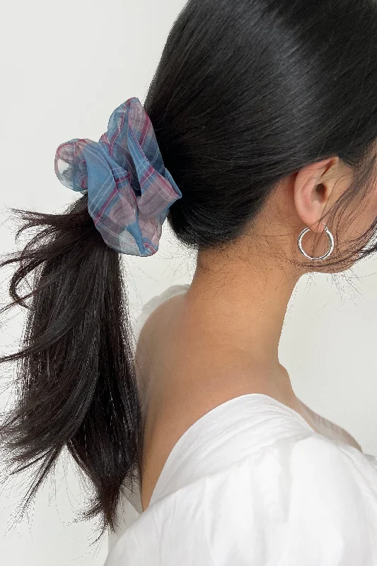 Goddess Style SHEER PLAID HAIR SCRUNCHIE