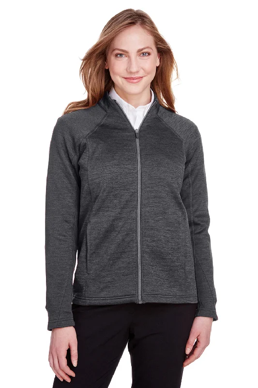 Goddess Style North End Womens Flux 2.0 Fleece Water Resistant Full Zip Jacket - Heather Black/Carbon Grey