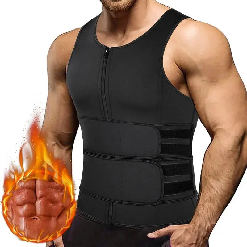 Versatile Itinerary Men Waist Trainer Tank Tops Shapewear Slimming Body Shaper Compression Shirt Underwear for Weight Loss Workout Sauna Sweat Vest