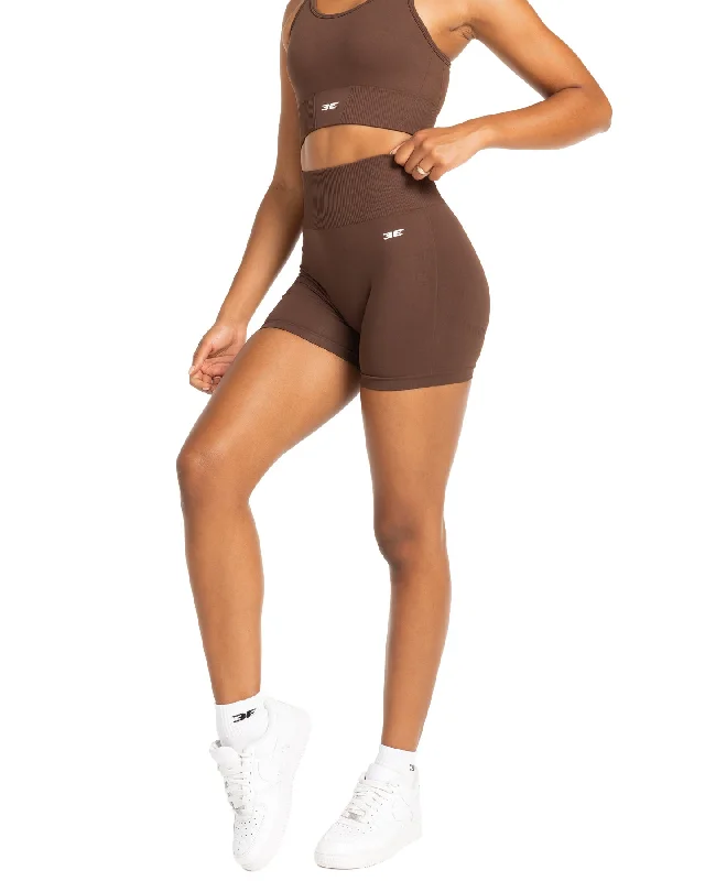 Embroidery Design Elite Seamless V2 Shorts - Chocolate