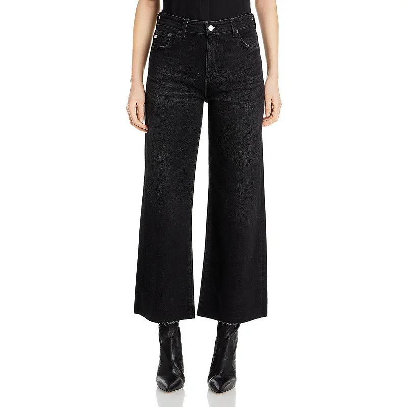 Classic Design AG Adriano Goldschmied Womens High Rise Cropped Wide Leg Jeans