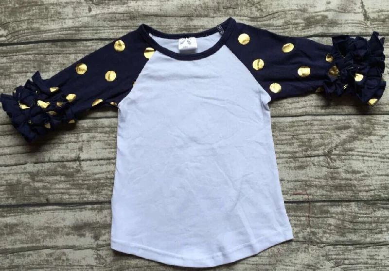 navy blue polka