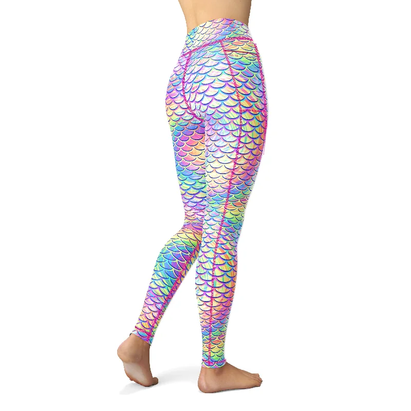 Must-have For Fashion Eco-Friendly Psychedelic Mermaid Contour Leggings