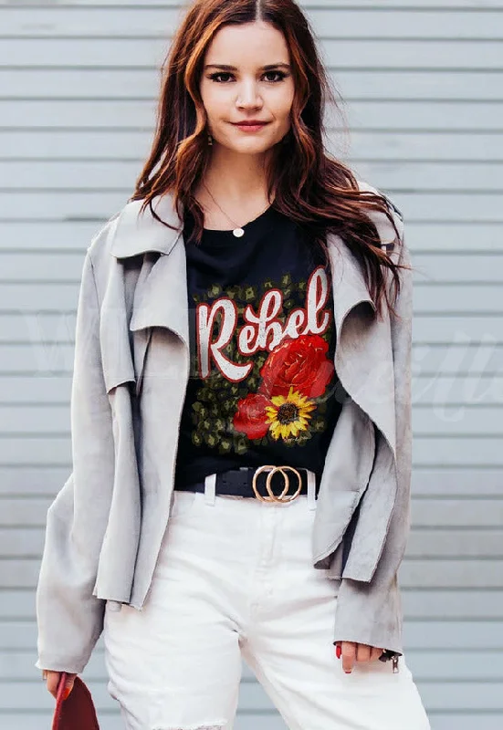 Romantic Temperament Rebel Rose Graphic Tee