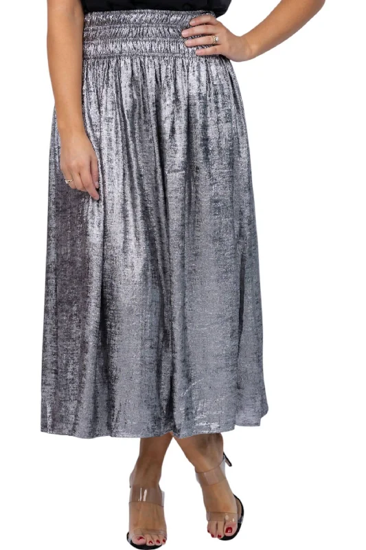 Unique Fashion The Viola Skirt In Silver