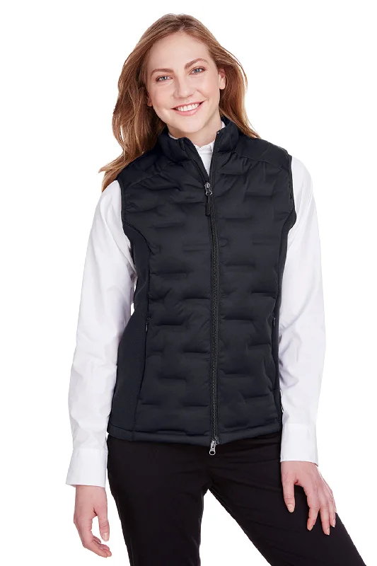 Personalized Wear North End Womens Pioneer Hybrid Waterproof Full Zip Vest - Black/Carbon Grey