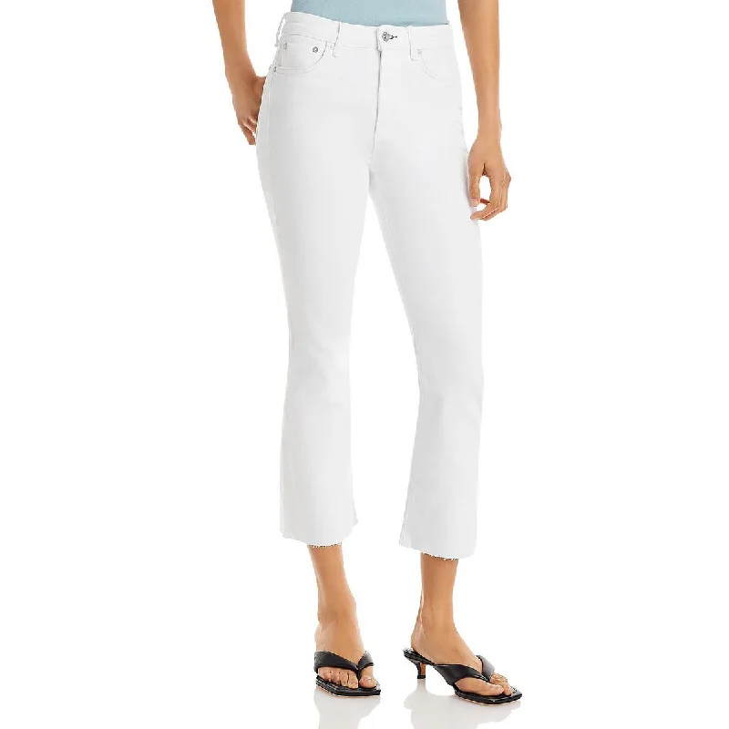 Unique Fashion Rag & Bone Womens Denim Raw Hem Flare Jeans