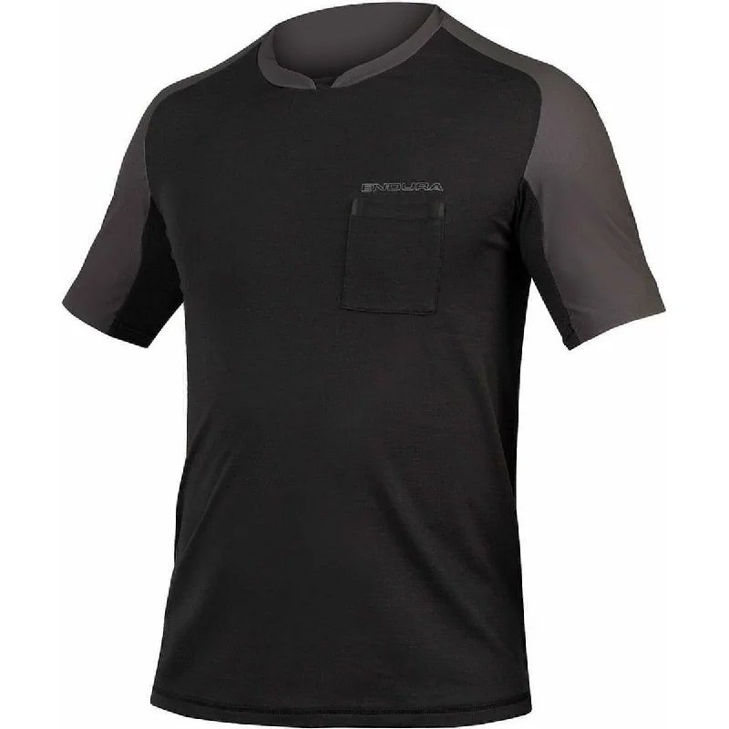 High-end Wear Endura GV500 Foyle Tech Short Sleeve Mens Cycling Jersey - Black