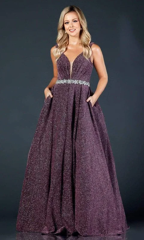 Versatile Itinerary Trevi Collection - L2395 Embellished Waist A-Line Evening Dress