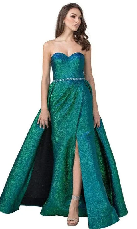 Comfortable Wear Trevi Collection - L2427 A-Line Overskirt Sweetheart Evening Dress