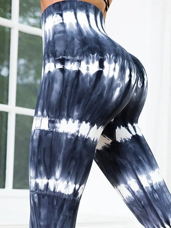 Sports Series ZASUWA Female Hot Tie-dye Ombre Scrunch Bum Leggings